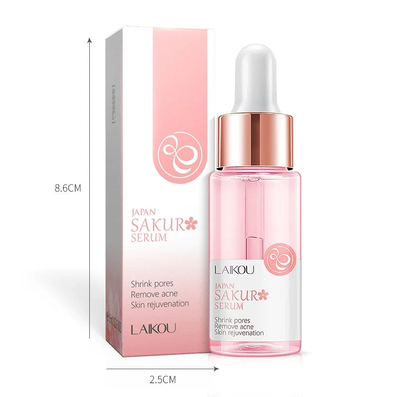 LAIKOU Sakura Face Essence Anti Wrinkle Serum Shrink Pores Anti-Aging Moisturizing Dry Skin Care 17ml or 30ml