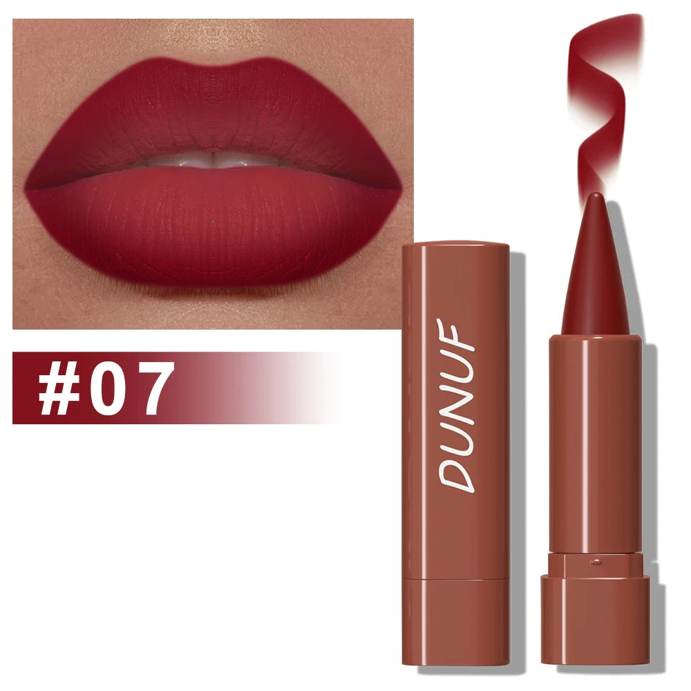 Gradient Lip Liner Pen with Matte Velvet Finish Smooth Application Lipstick for Defined and Elegant Lips