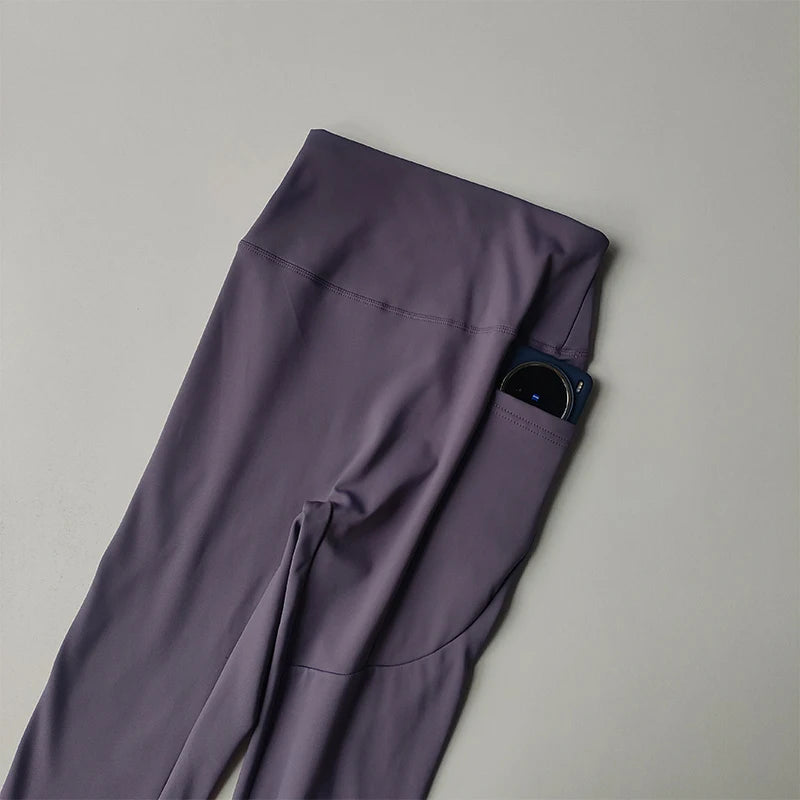 Women's High Waist Yoga Pants - Fleece Lined Workout Leggings with Pockets, Booty Lifting Thermal Tights for Winter Running