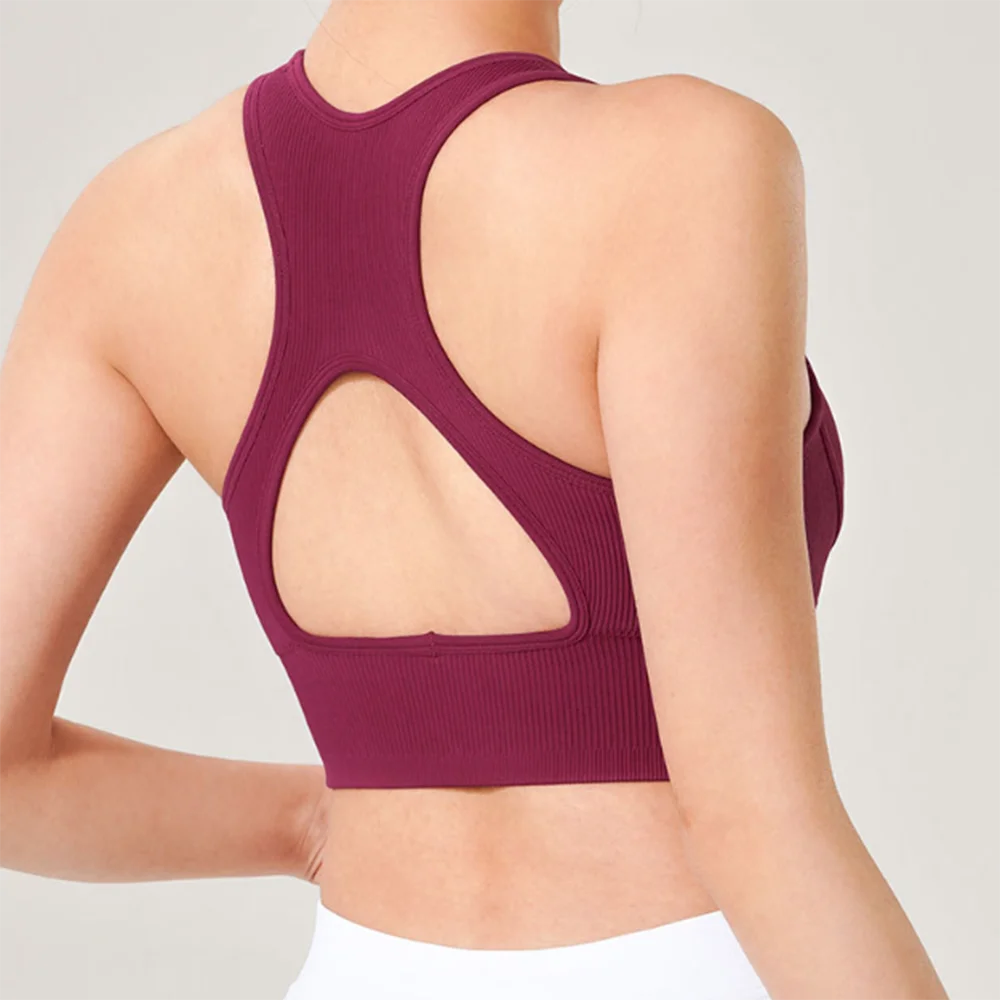 Women's High Impact Sports Bra, Shockproof Running Vest with Built-in Support, Yoga Top for Gym & Outdoor Workouts