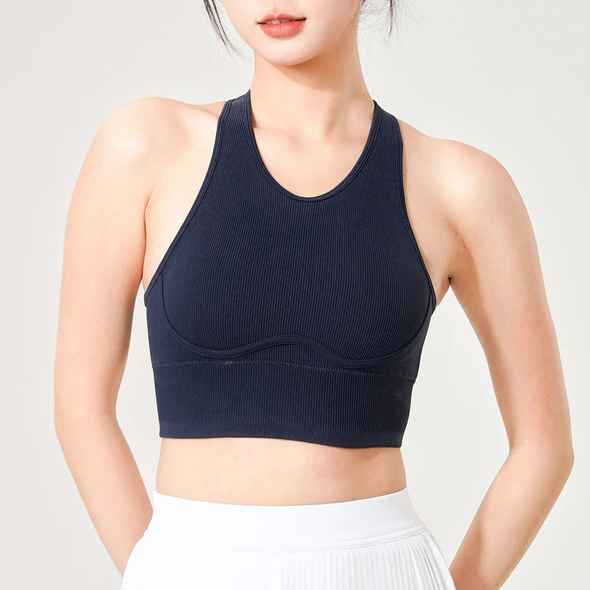 Women's High Impact Sports Bra, Shockproof Running Vest with Built-in Support, Yoga Top for Gym & Outdoor Workouts