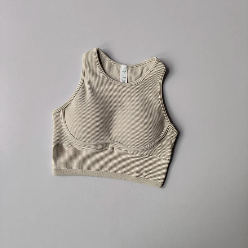 Women's High Impact Sports Bra, Shockproof Running Vest with Built-in Support, Yoga Top for Gym & Outdoor Workouts