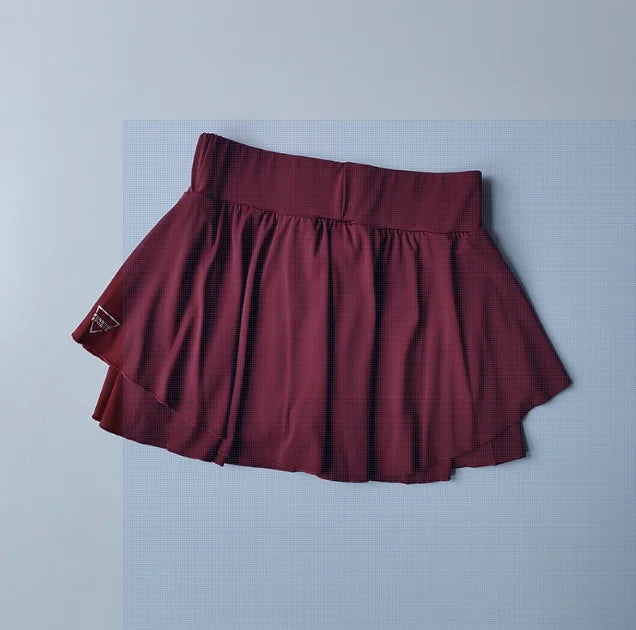 Women's Fake Two-Layer Tennis Skirt, Anti-Slip Built-in Shorts with Naked Feel, Quick Dry & Breathable Skort for Training