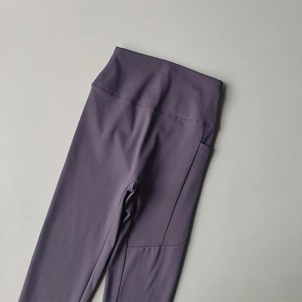 Women's High Waist Yoga Pants - Fleece Lined Workout Leggings with Pockets, Booty Lifting Thermal Tights for Winter Running