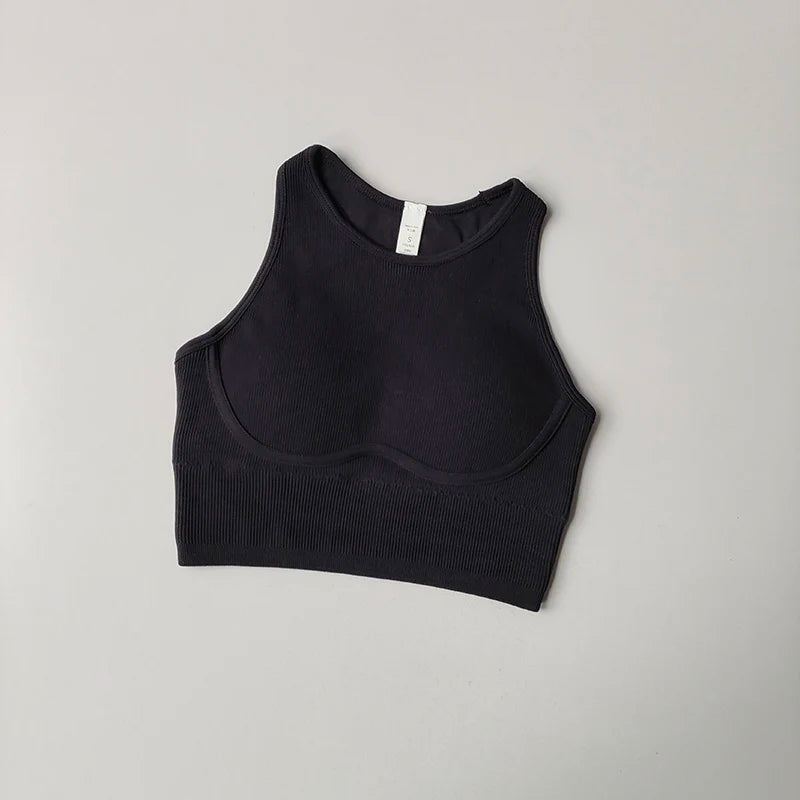 Women's High Impact Sports Bra, Shockproof Running Vest with Built-in Support, Yoga Top for Gym & Outdoor Workouts