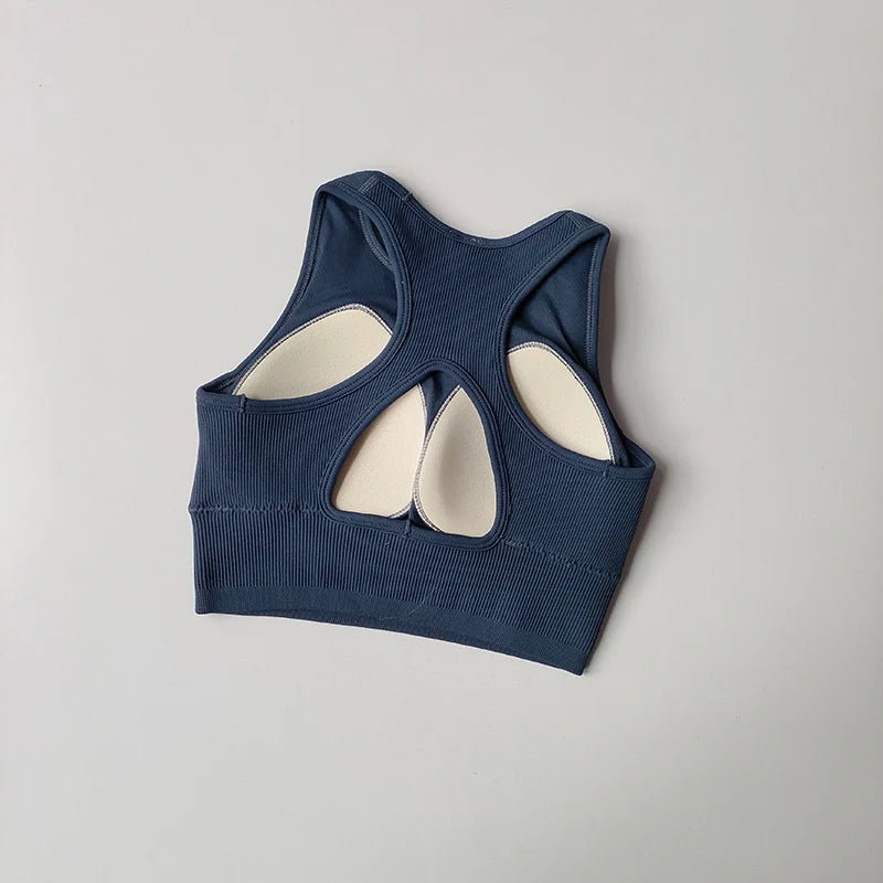 Women's High Impact Sports Bra, Shockproof Running Vest with Built-in Support, Yoga Top for Gym & Outdoor Workouts