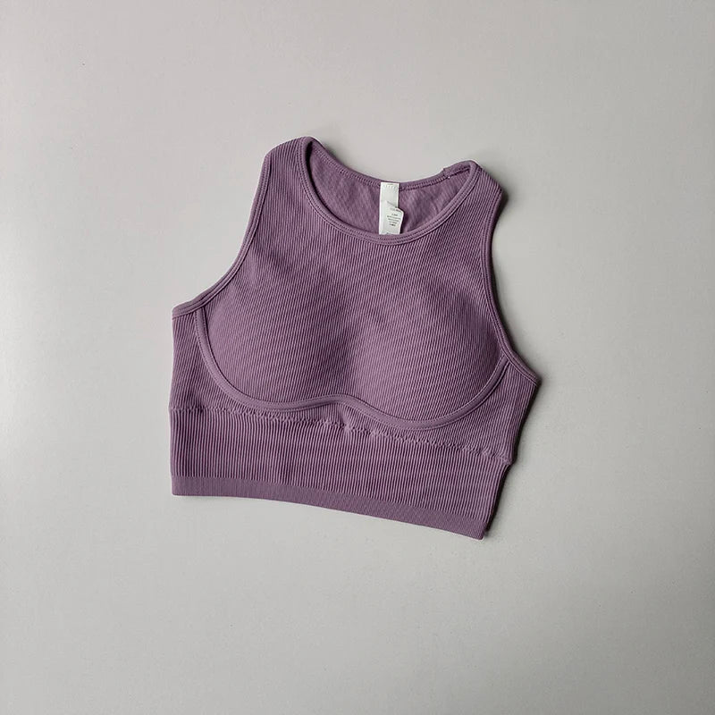 Women's High Impact Sports Bra, Shockproof Running Vest with Built-in Support, Yoga Top for Gym & Outdoor Workouts