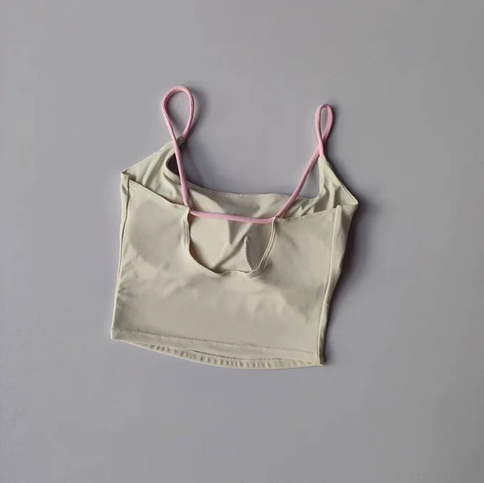 Women's Yoga Set Strappy Bra & Shorts Naked Feel Quick Dry Color Blocking Gym Workout Seamless Activewear