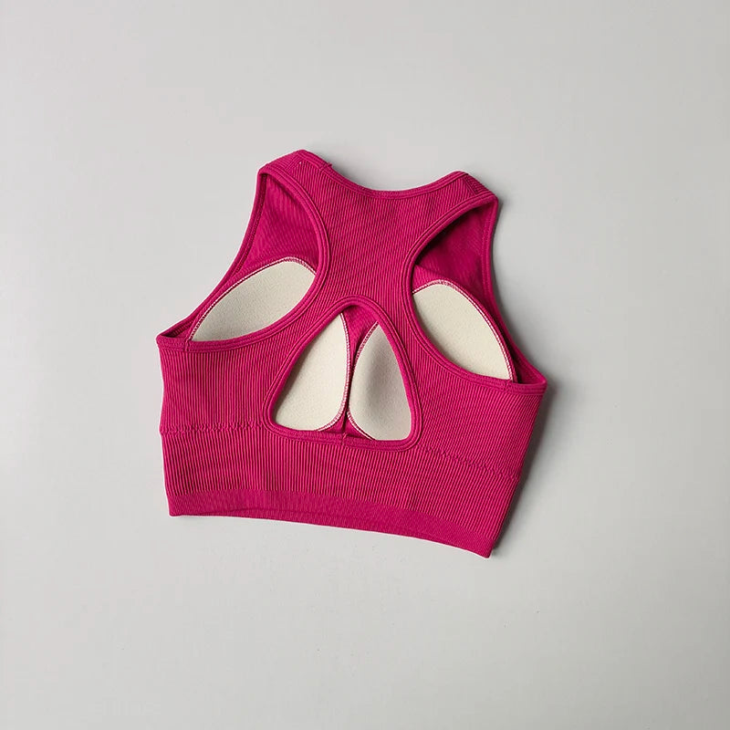 Women's High Impact Sports Bra, Shockproof Running Vest with Built-in Support, Yoga Top for Gym & Outdoor Workouts