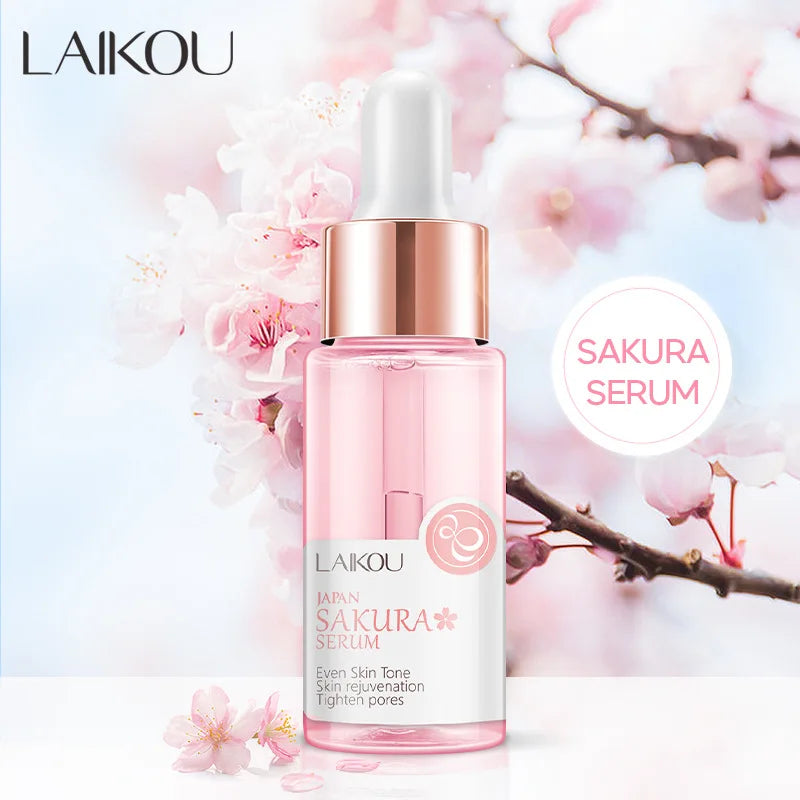 LAIKOU Sakura  Face Essence  Anti Wrinkle  Serum Shrink Pores Anti-Aging Moisturizing Dry Skin Care 17ml or 30ml