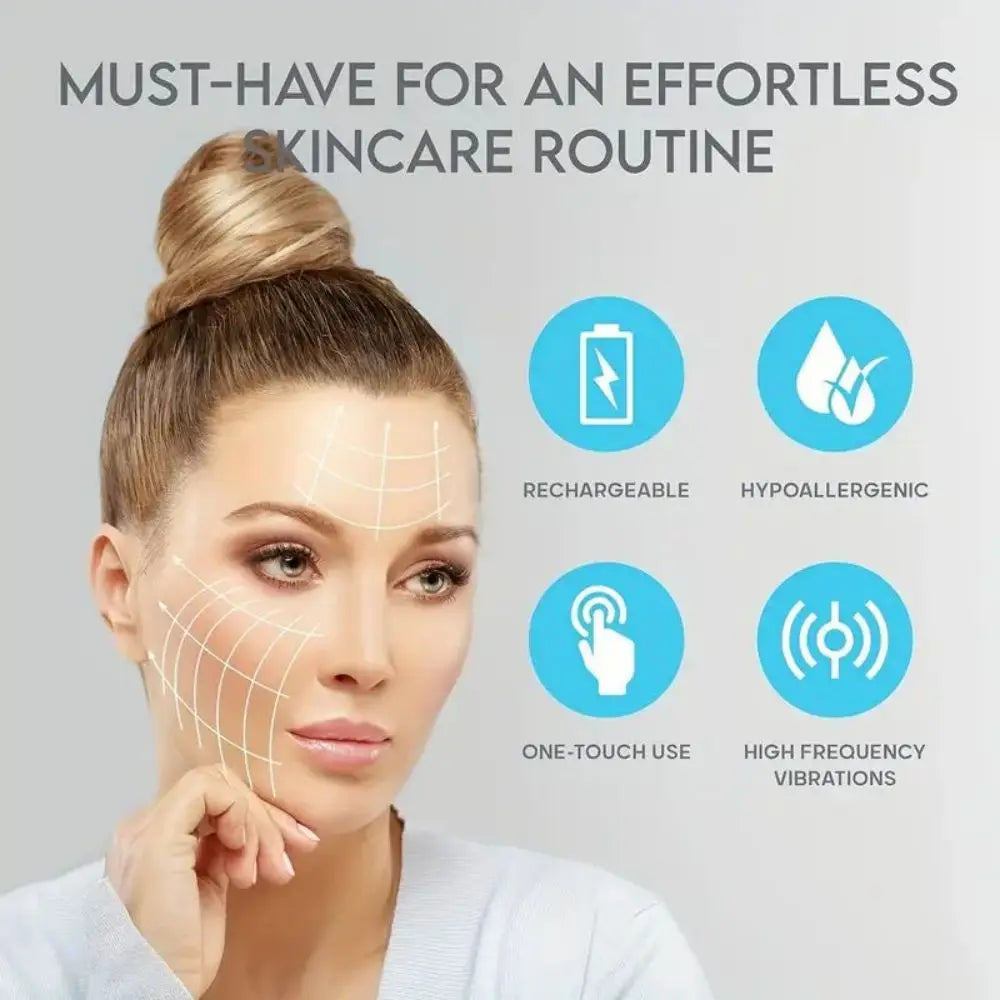 Skin Scraper Pore Vibration Cleaning Facial Deep Cleaning Machine Suitable for Female and Male Beauty Instruments White Gift