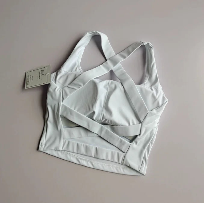 Women's Sports Bra Removable Pads Naked Feel Fitness Top No Line Shockproof Push Up for Running Yoga Workout Underwear